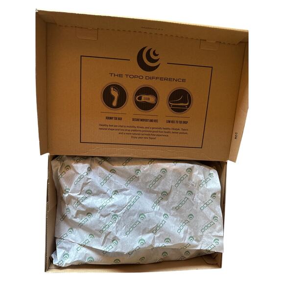 Topo Athletic M-MTN Racer 4 Navy Orange 10.5 Men’s Vibram Zipfoam Shoes - Picture 8 of 8